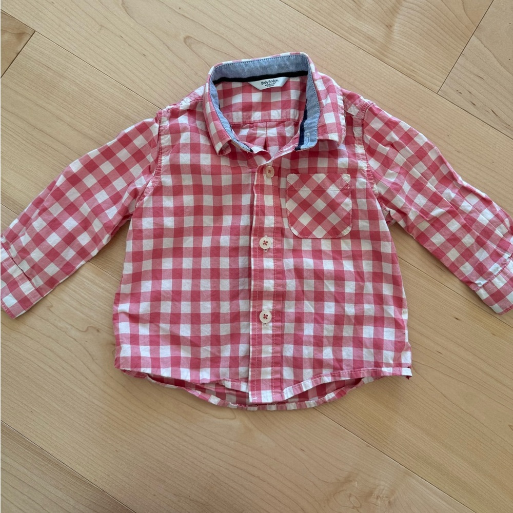 Baby Boden Gingham Button Down
